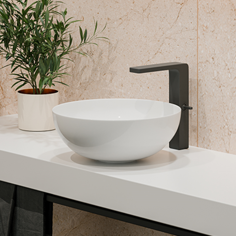 LAVABO BOL BLANCO BRILLO
