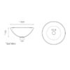 LAVABO BOL BLANCO BRILLO MINI MEDIDAS