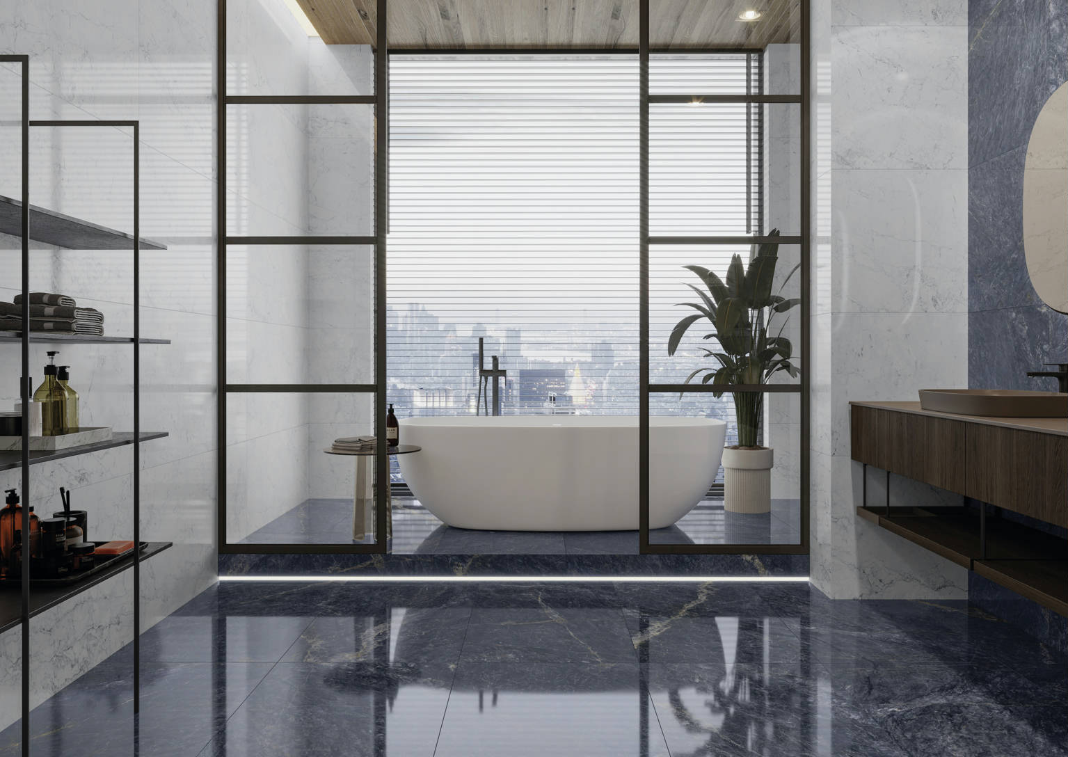 CARRARA NANOTECH GREY 60X120 AMBIENTE NEWKER